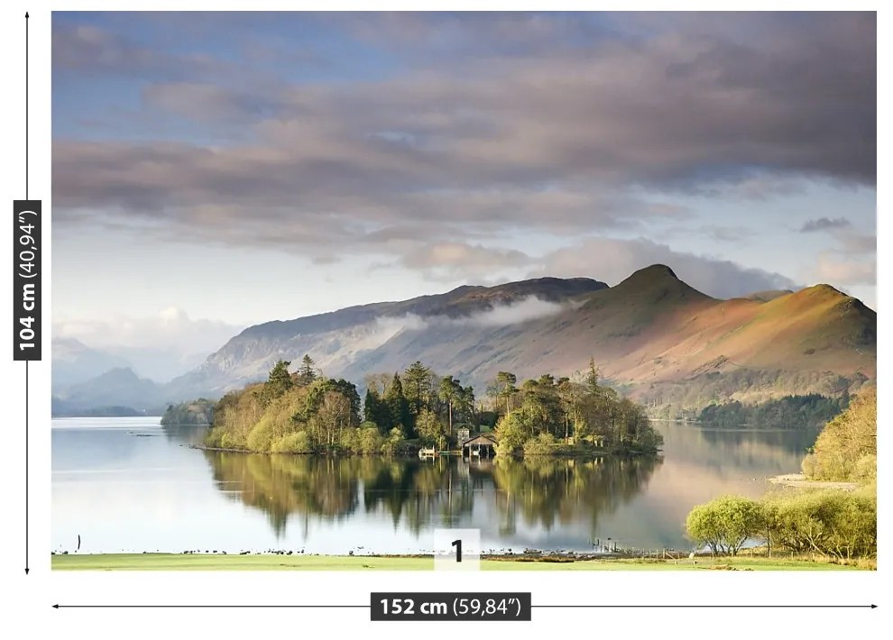 Fototapeta Vliesová Jazero derwentwater 250x104 cm