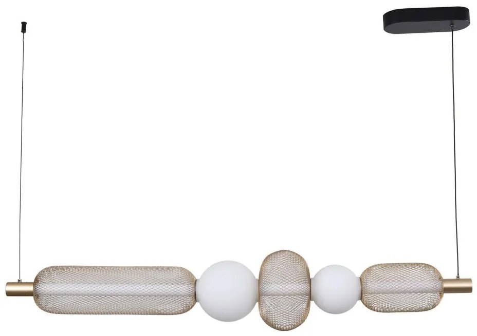 Zuma Line MD2596-5B-3BGT- LED luster na lanku SARR 27W/230V 3000-5700K zlatý + diaľkové ovládanie