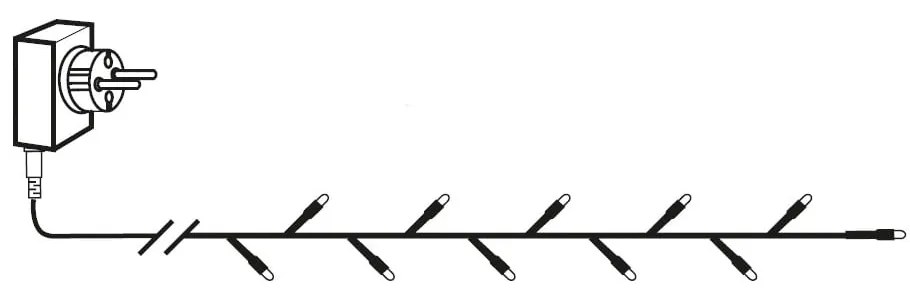 Svetelná reťaz Star Trading LED, dĺžka 2,8 m