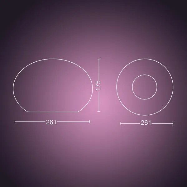 Philips 40904/31/P9-LED RGB Stmievateľná stolná lampa Hue FLOURISH 1xE27/9,5W/230