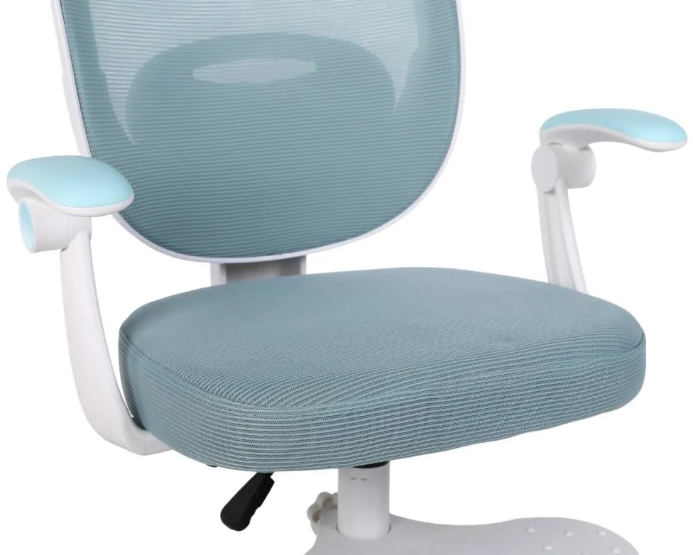 Detská otočná stolička Neoseat JUNI 008 s podnožou — látka, modrá