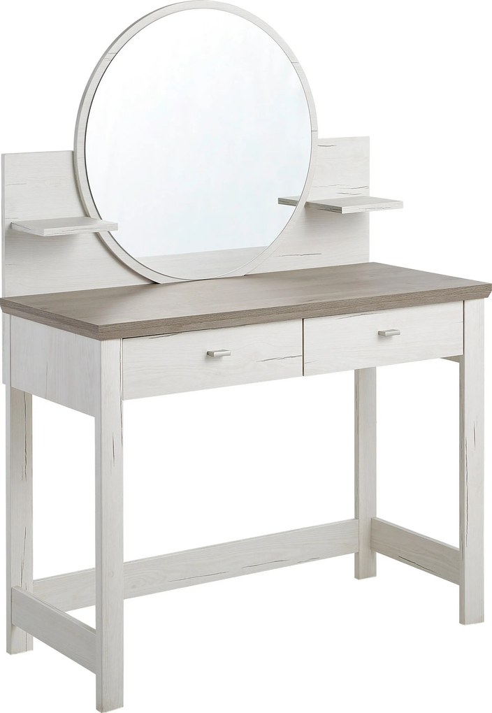 XXXLutz TOALETNÝ STOLÍK, biela, sivá, 104,3/45/143 cm Hom`in - Toaletné stolíky - 000003000163