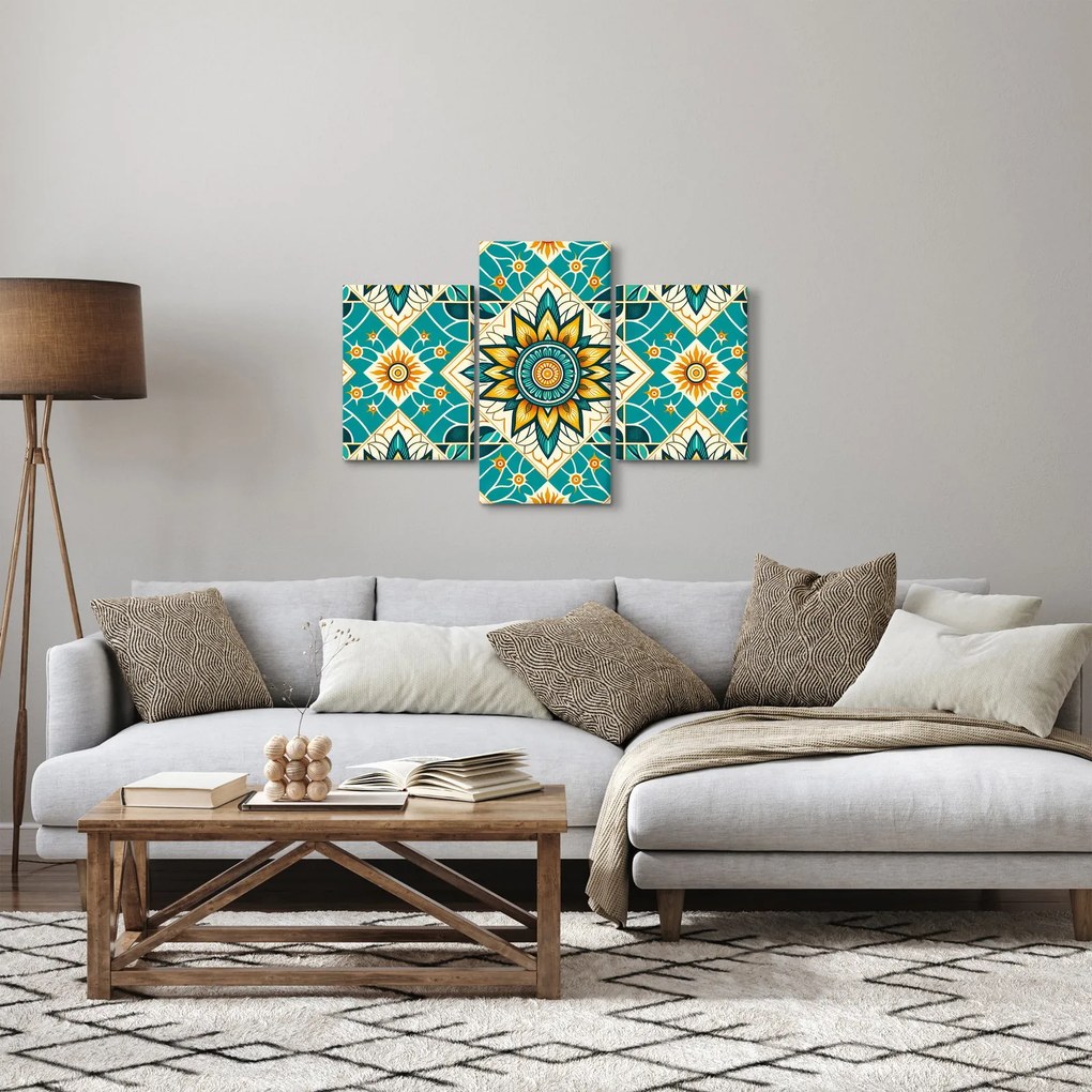 Obraz - Tyrkysový vzor (90x60 cm)