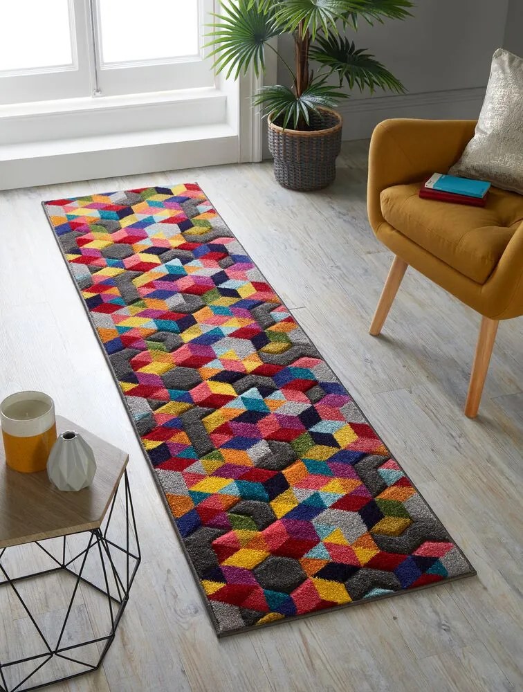 Flair Rugs, Behúň Spectrum Dynamic Multi, 66x230, viacfarebná, chodba / predsieň
