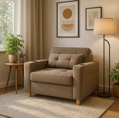 Rozkladacie kreslo JEREMY bežové