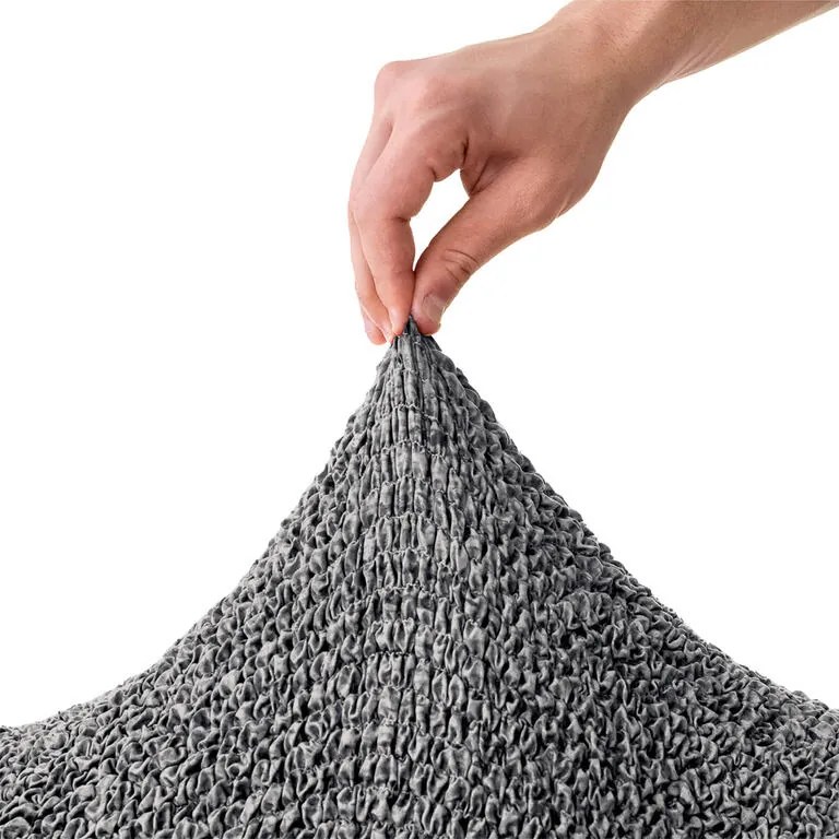 Bielastické poťahy VITTORIA šedá relaxačné kreslo (š. 70 - 90 cm)
