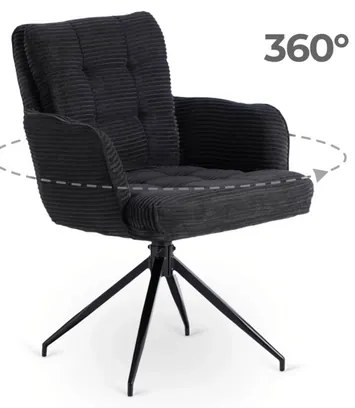 Otočná stolička MIA čierna