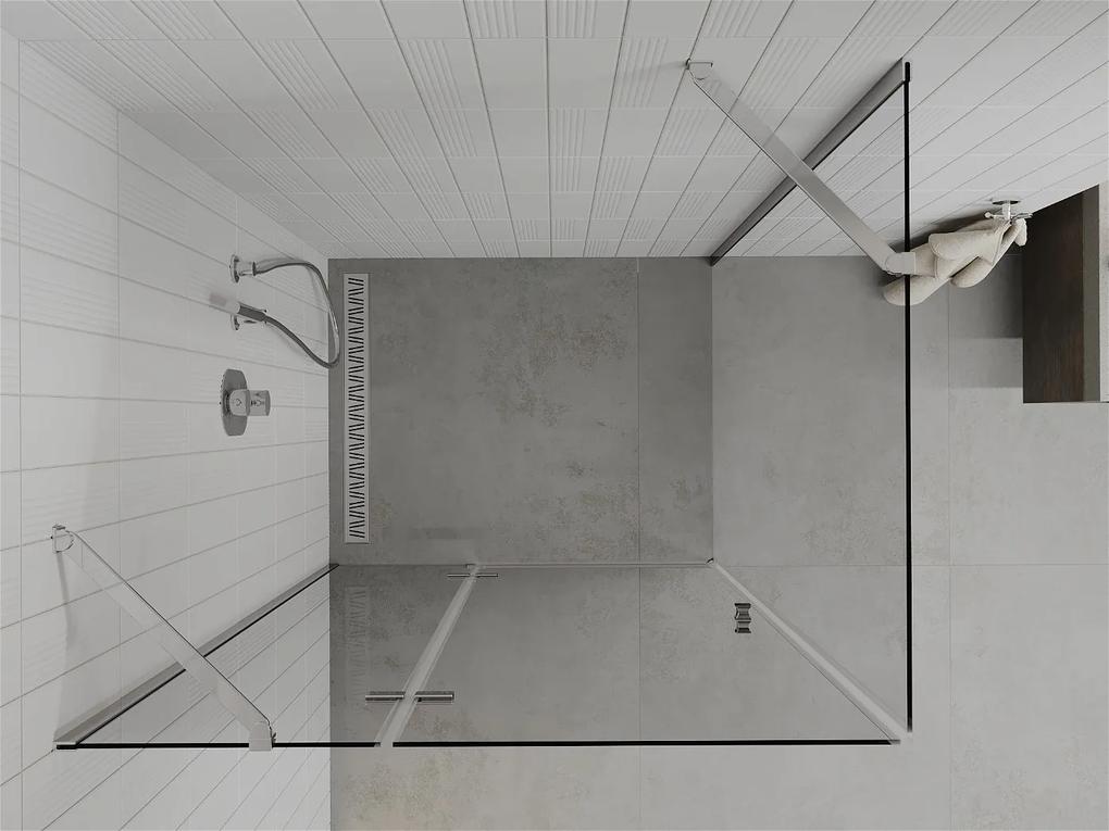 Mexen Roma, sprchovací kút 105 (dvere) x 110 (stena) cm, 6mm číre sklo, chrómový profil, 854-105-110-01-00