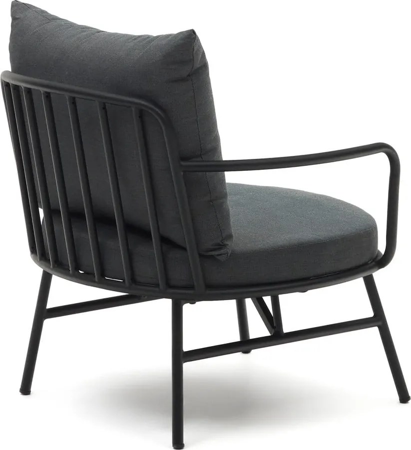 Čierne kovové záhradné kreslo Bramant - Kave Home