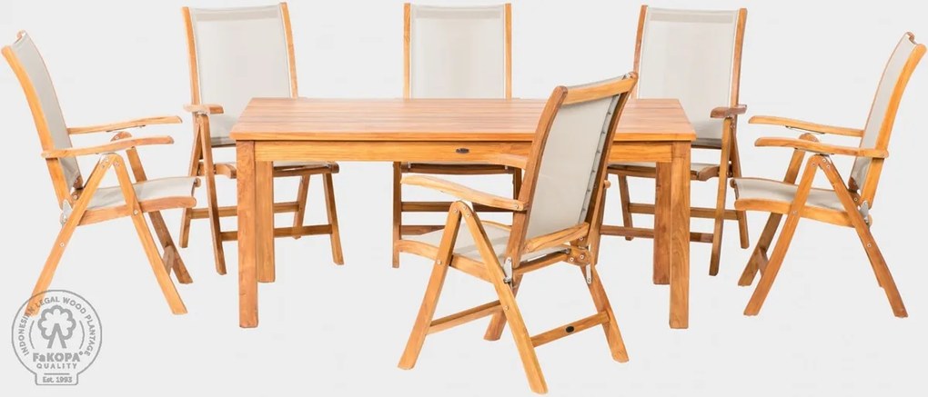 GIOVANNI set III - teaková jedálenská zostava