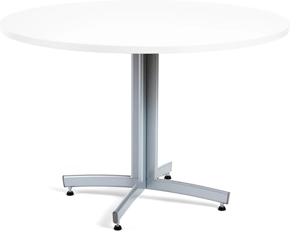 Okrúhly jedálenský stôl Sanna, Ø 1100 x V 720 mm, biela / sivá