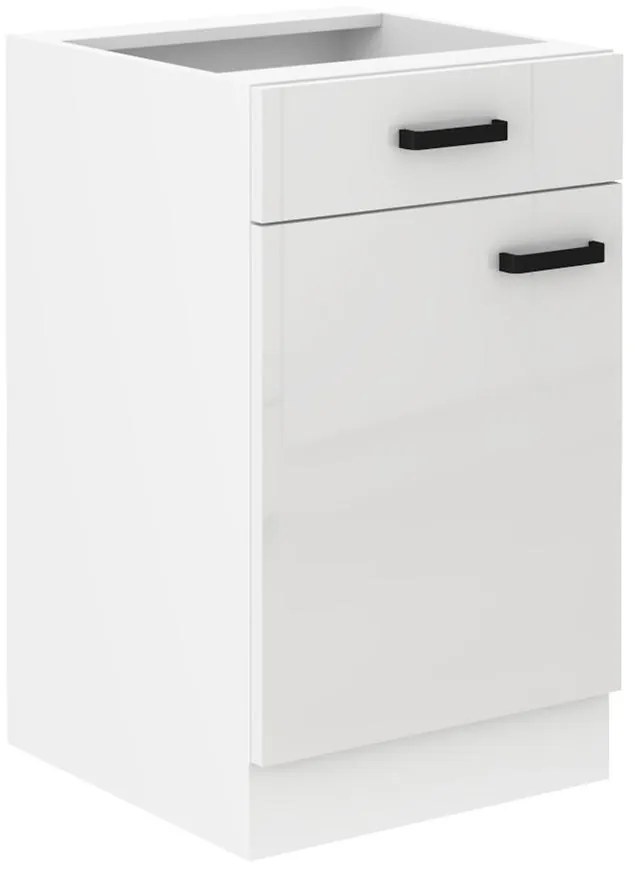 Kuchynská skrinka MIA biely lesk/biely 50d 1f 1s bb