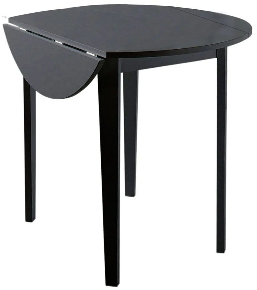 Čierny skladací jedálenský stôl Støraa Trento Quer, ⌀ 92 cm