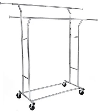 Mobilný stojanový vešiak LINEA strieborný