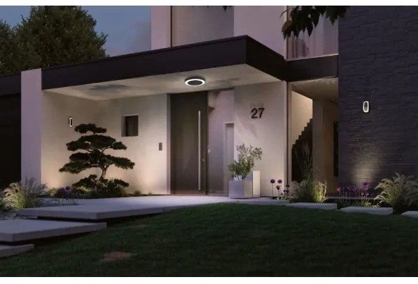 Paulmann 94526 - LED/14W IP44 Vonkajšie stropné svietidlo so senzorom CIRCULA 230V