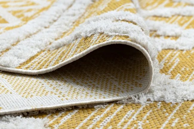 Koberec Boho SIZAL MOROC Romby 22297 žltý/krém