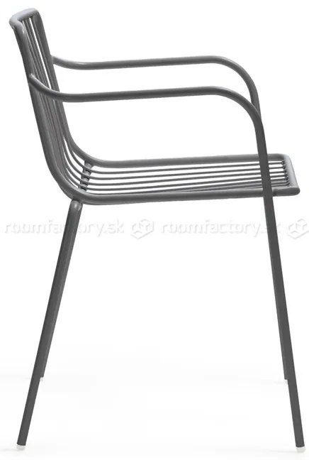 Pedrali Nolita 3650 a 3655 záhradné stoličky - Zelená, Bez podrúčok