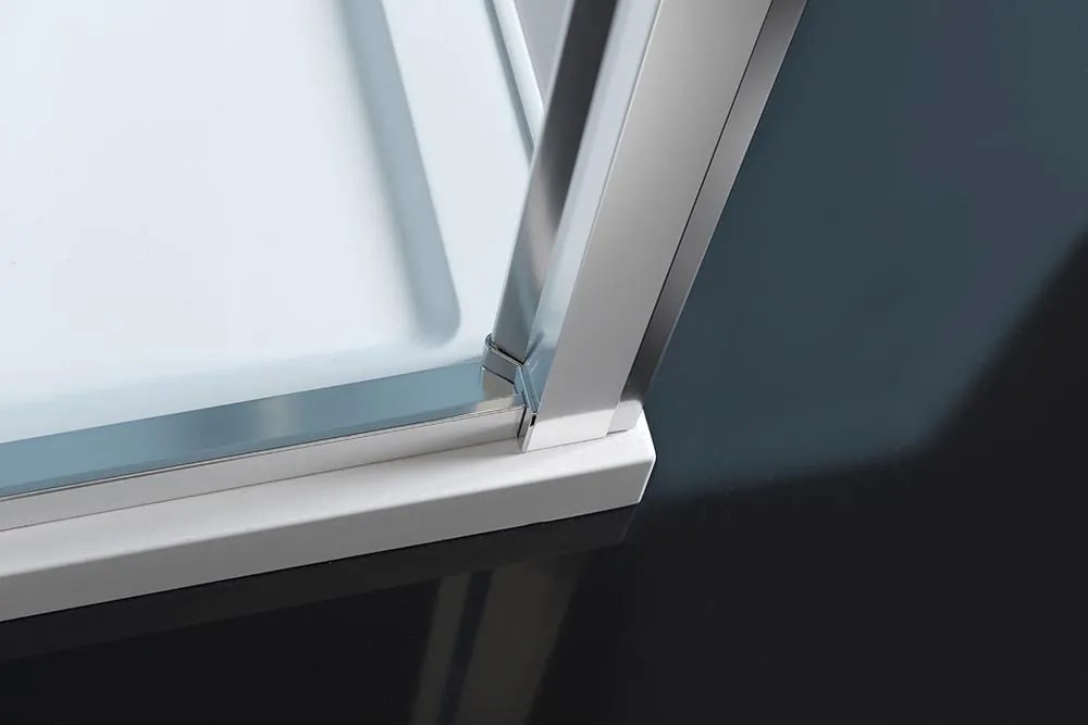 Polysan EASY, 3-stenový sprchový kút 900-1000x900mm, pivot dvere L/P varianta, číre sklo, EL1715EL3315EL3315