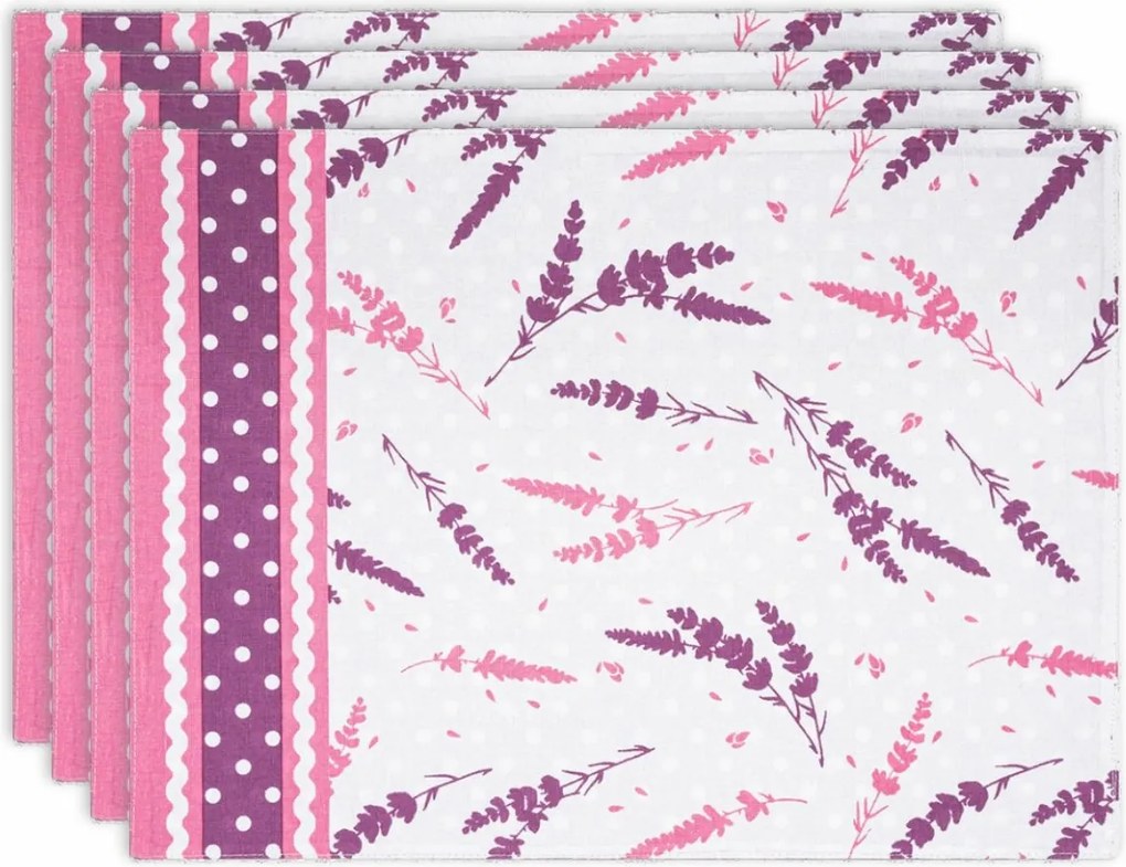Trade Concept Výhodná sada Prestieranie Levanduľa 2022, 33 x 45 cm, 4 ks