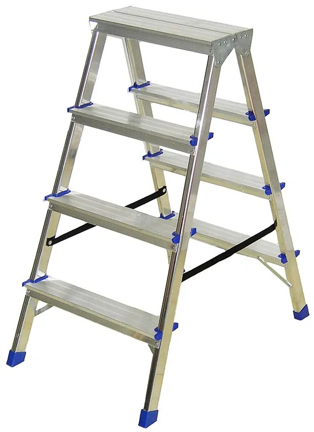 Elkop Hliníkový rebrík s protišmykovými priečkami, 4 priečky, výška 0,86m