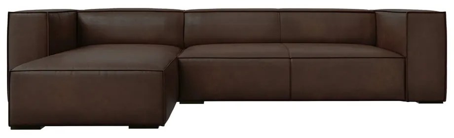 Tmavohnedá kožená rohová pohovka (ľavý roh) Madame - Windsor &amp; Co Sofas