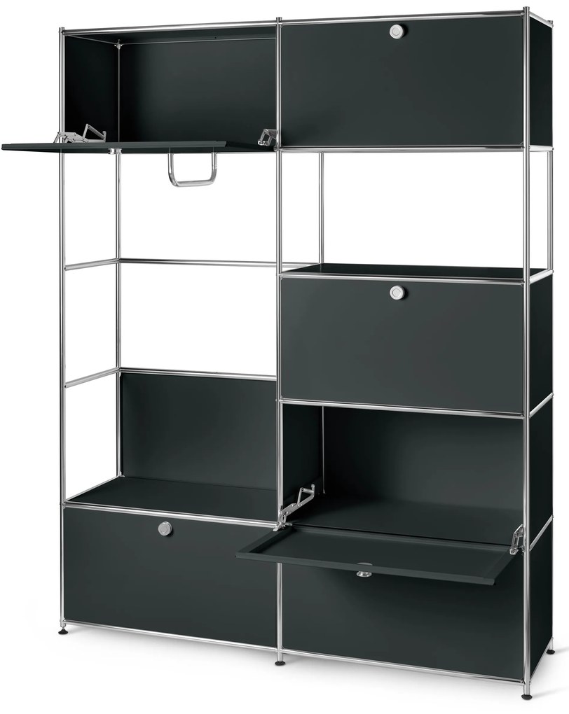 Kovový skriňový systém »CN3«, čierny