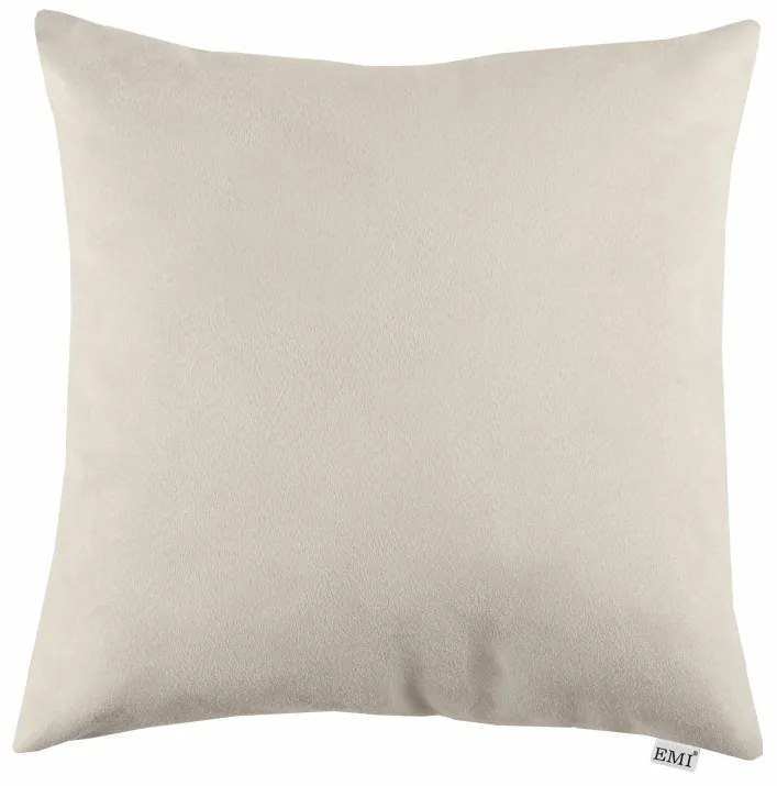 Vankúš krémový semiš EMI, Vankúš 50x50 cm