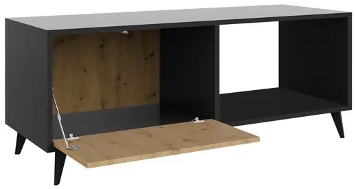 Zostava nábytku do obývacej izby Oksawi II, Farby: čierna / dub artisan