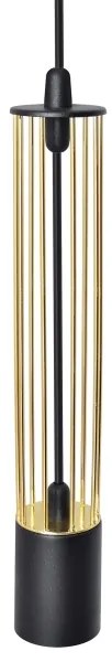LED Luster na lanku BARS 3xGU10/4,8W/230V čierna/zlatá