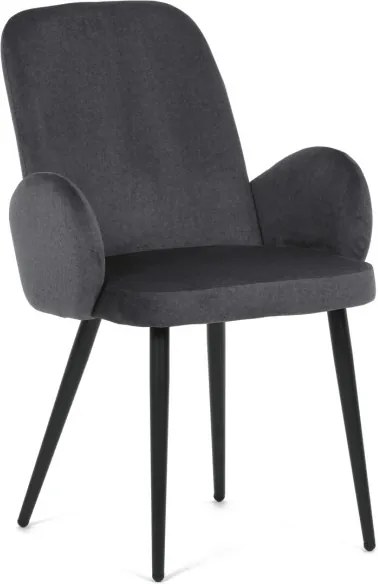 Jedálenská stolička zamatová, sivá DCL-X7129 GREY2
