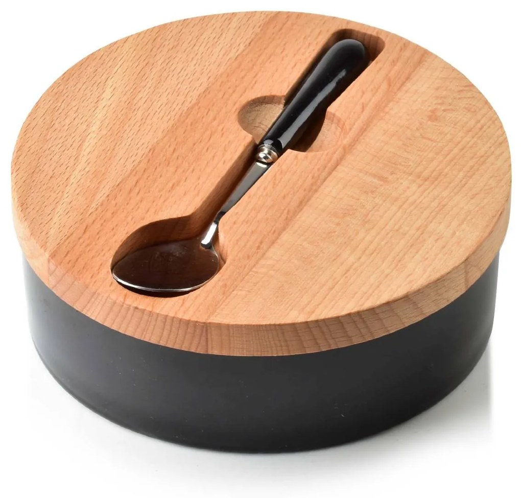 Porcelánová cukornička Basic Black, (fi)14,5 cm