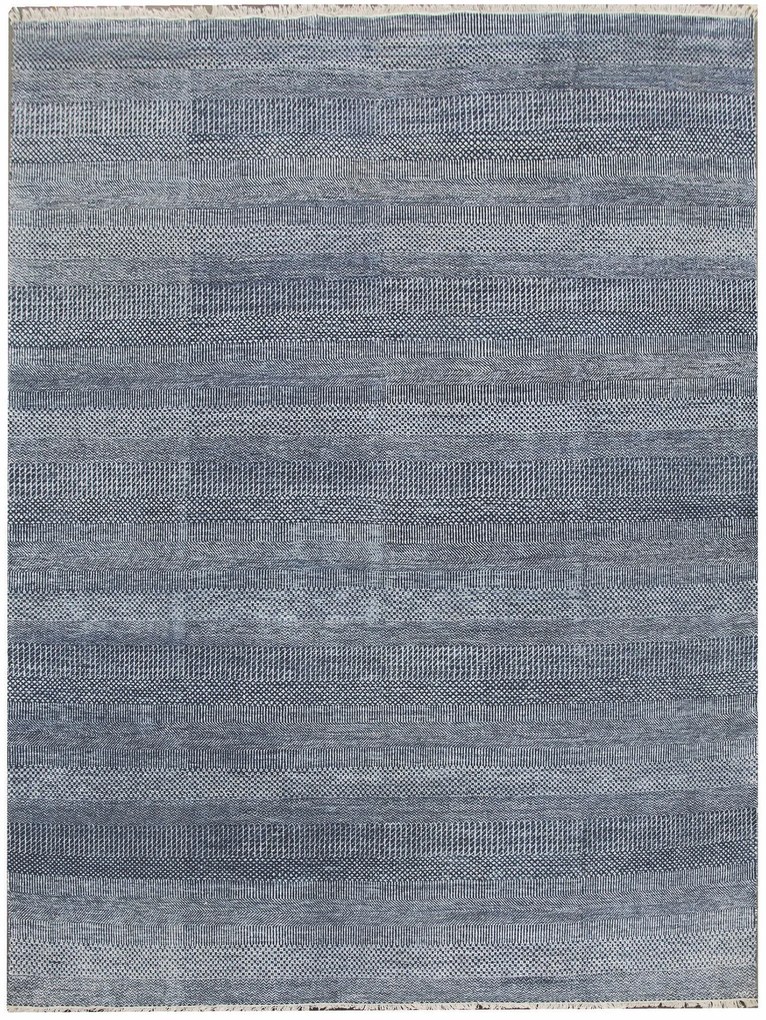Diamond Carpets India, Ručne viazaný kusový koberec Diamond DC-MCN Denim blue / silver, 305x425, modrá, chodba / predsieň