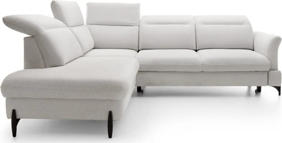 Rohová sedacia súprava Sienna 2, svetlo šedá látka, ľavý roh