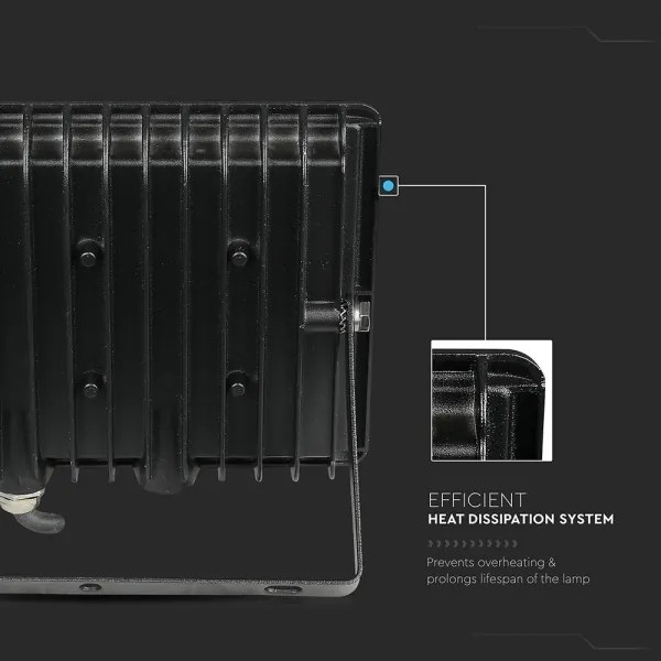 LED Reflektor LED/50W/230V 6500K IP65 čierna