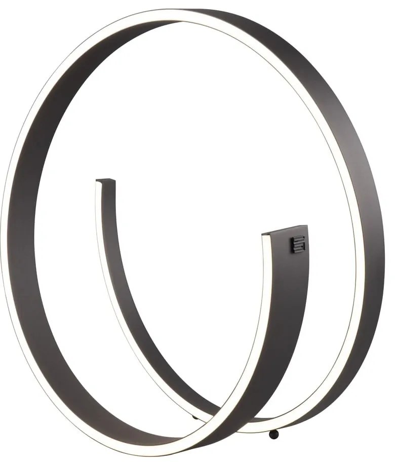 Čierna LED stolová lampa s hlasovým ovládaním/s ovládaním pomocou mobilnej aplikácie s kovovým tienidlom (výška 45 cm) Cinardi – CINQUE