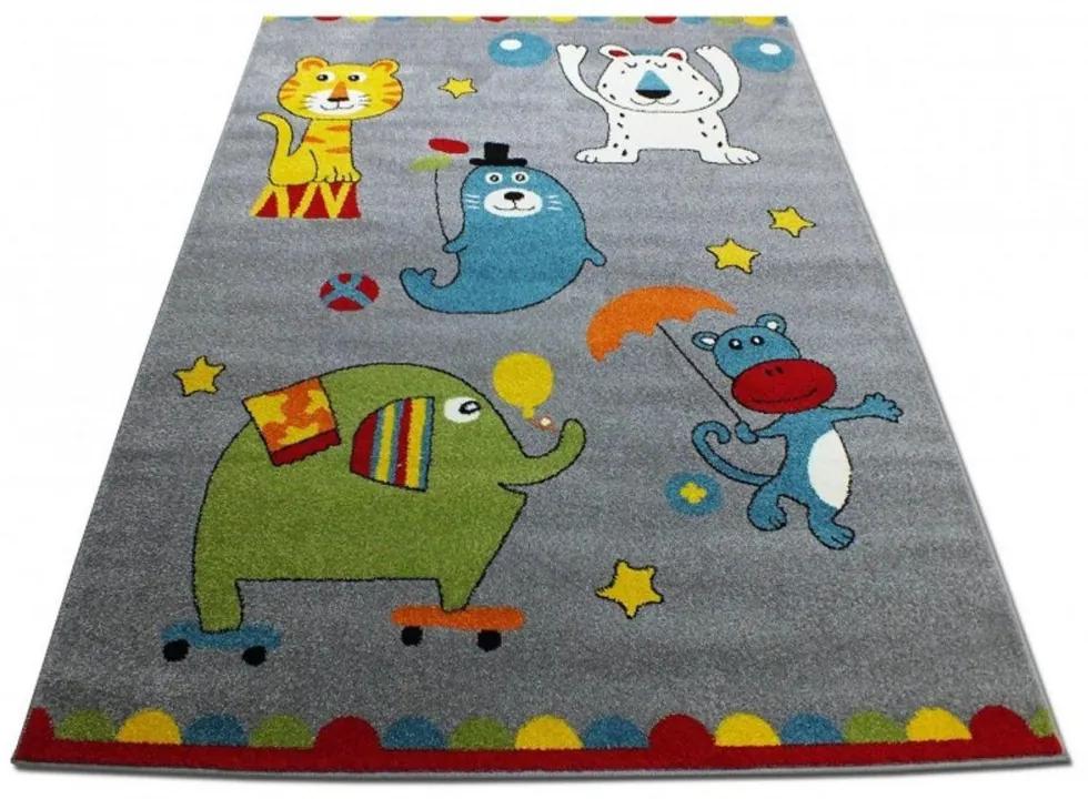 Detský koberec Cirkus sivý 120x170cm