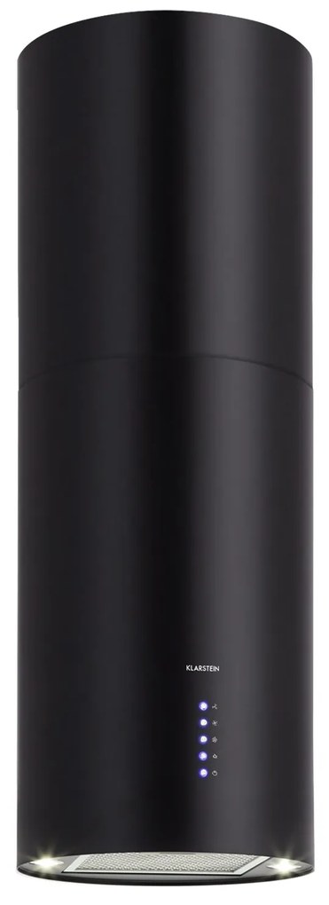 Klarstein Beretta, digestor, 35 cm, ostrovčekový, 650m³/h, LED, čierny