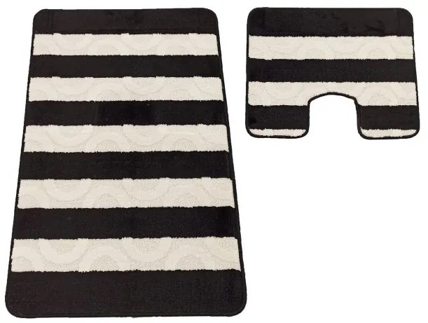 Sada kúpeľňových koberčekov Montana Said XL Black