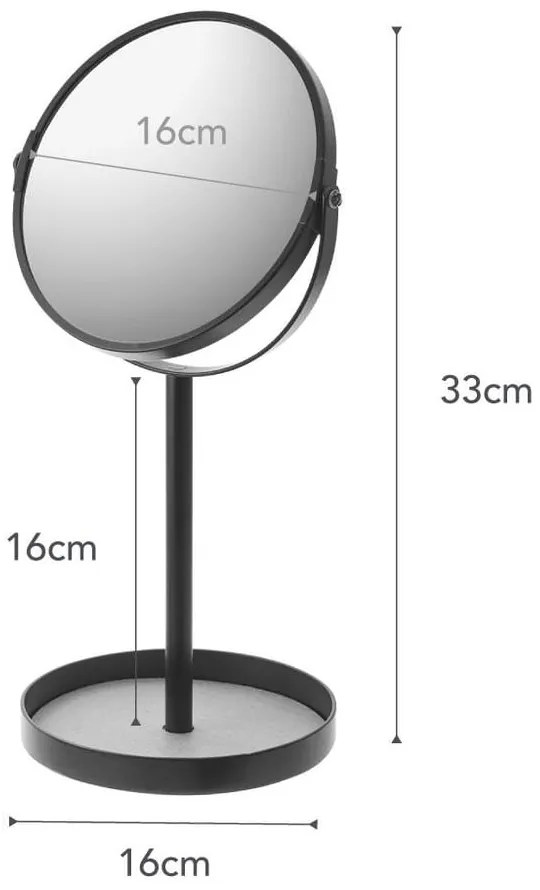 Kozmetické zväčšovacie zrkadlo (3x) ø 17,5 cm Matsuyama – YAMAZAKI