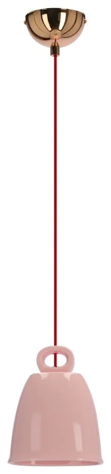 Ružové závesné svietidlo s keramickým tienidlom Sewilla – Candellux Lighting