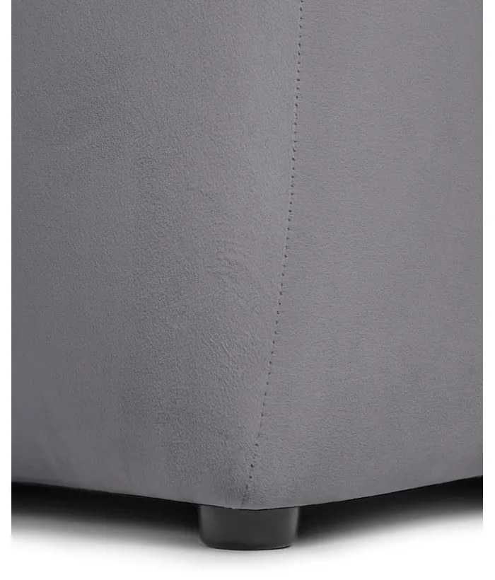 Sivá zamatová pohovka 225 cm Cube – Bonami Selection