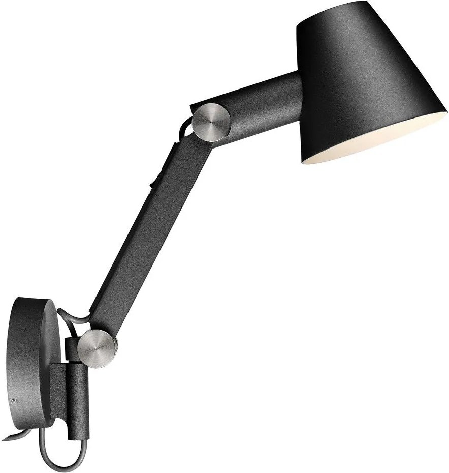 CULT | nástenná kovová lampa Farba: Čierna