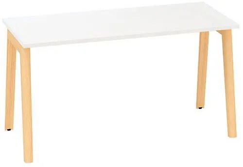 Kancelársky stôl Alfa Root, 140 x 80 x 74,2 cm, biely