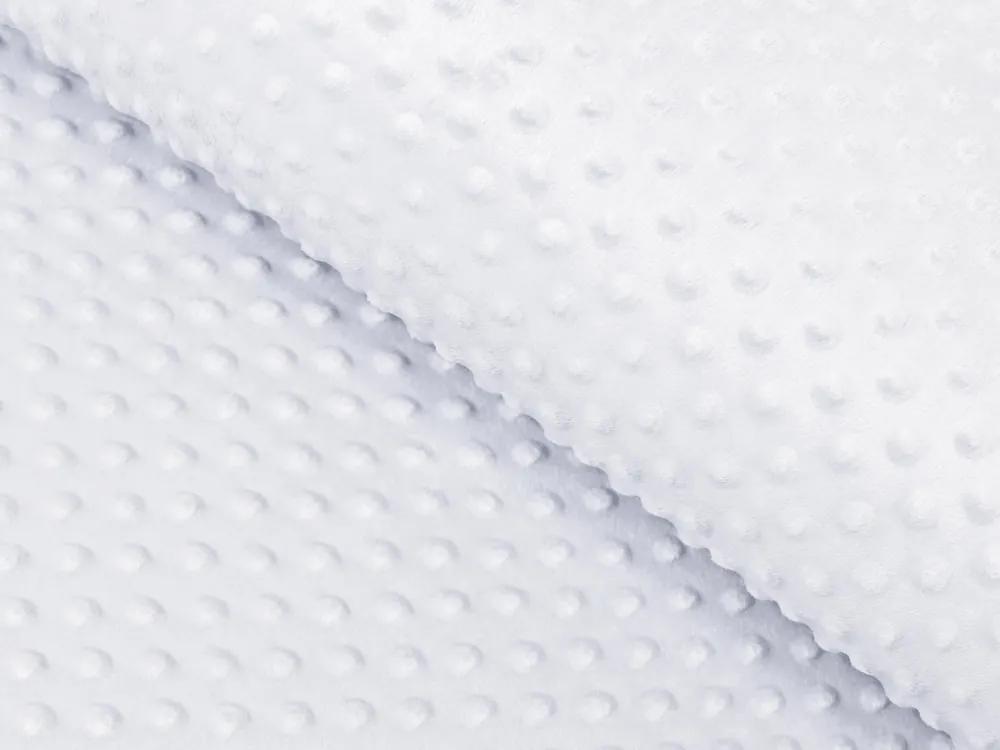 Biante Detské posteľné obliečky do postieľky Minky 3D bodky MKP-025 Svetlo sivé Do postieľky 90x120 a 40x60 cm