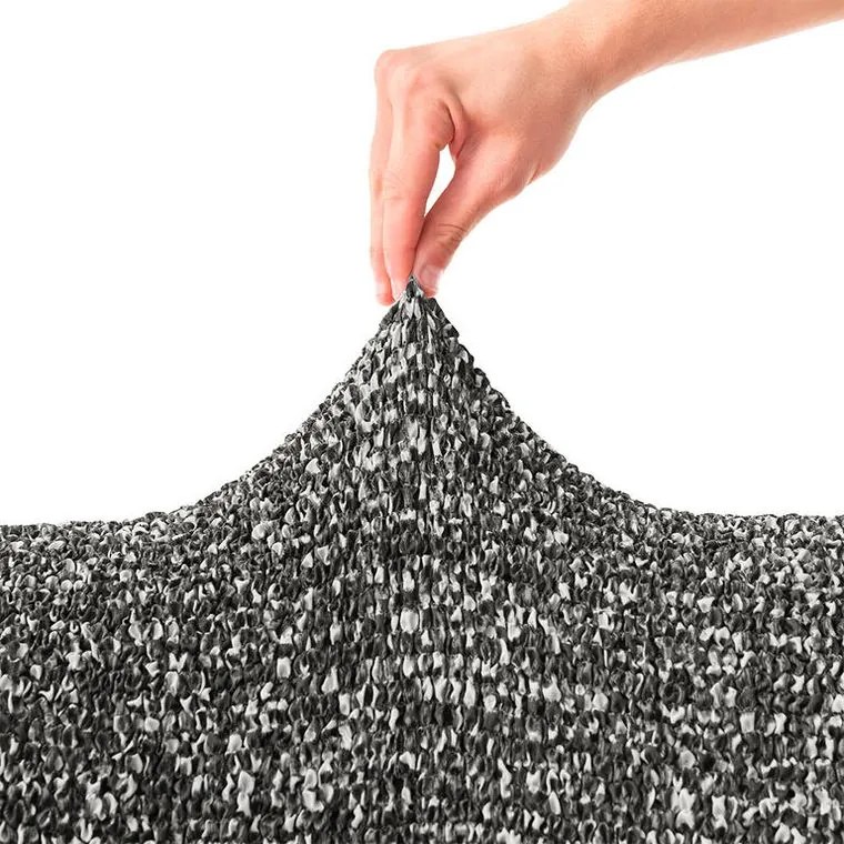 Bielastické poťahy GLORIA šedá dvojkreslo (š. 120 - 160 cm)