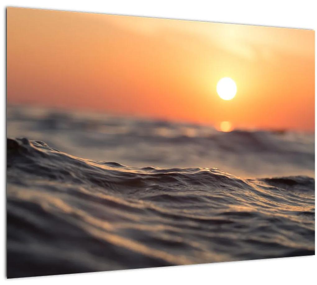 Sklenený obraz morskej vlnky (70x50 cm)