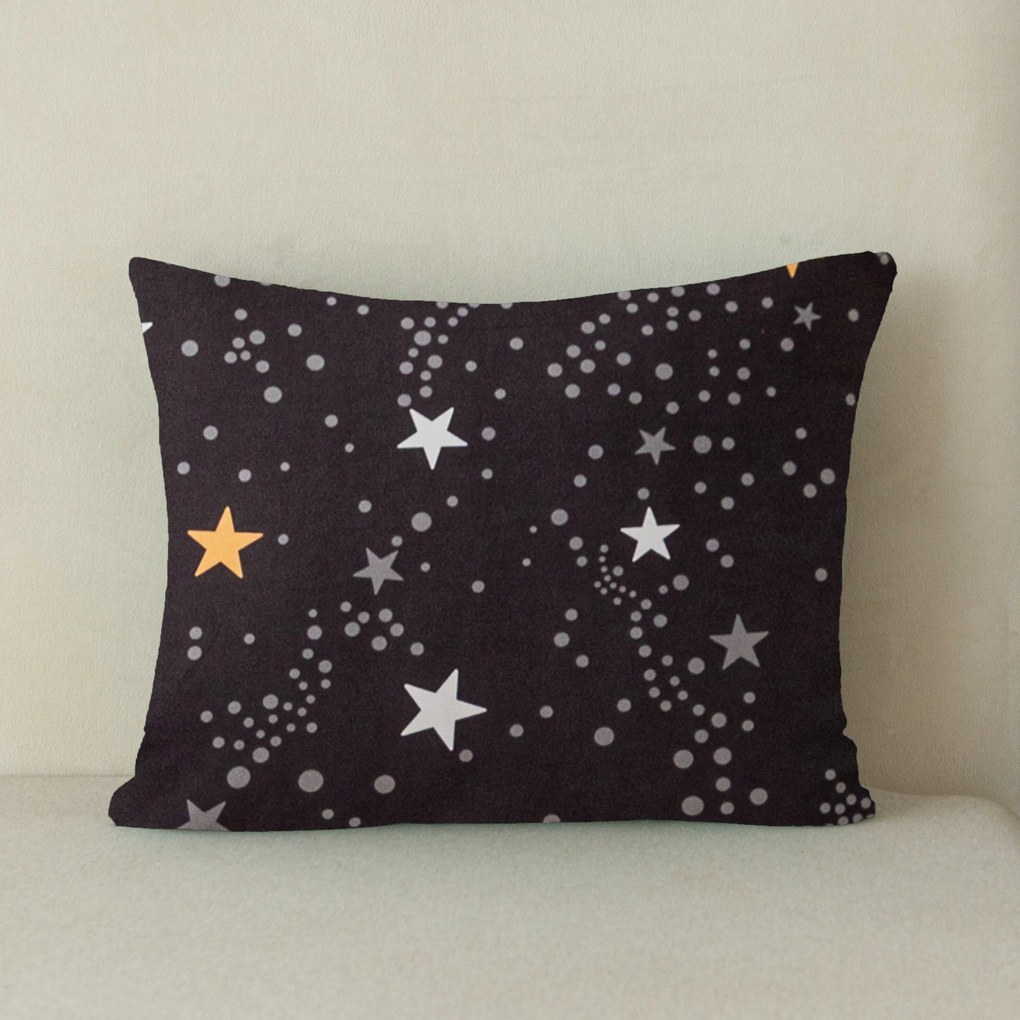 Flanelový povlak na vankúš STELLAR 40x50 cm, tmavo sivý