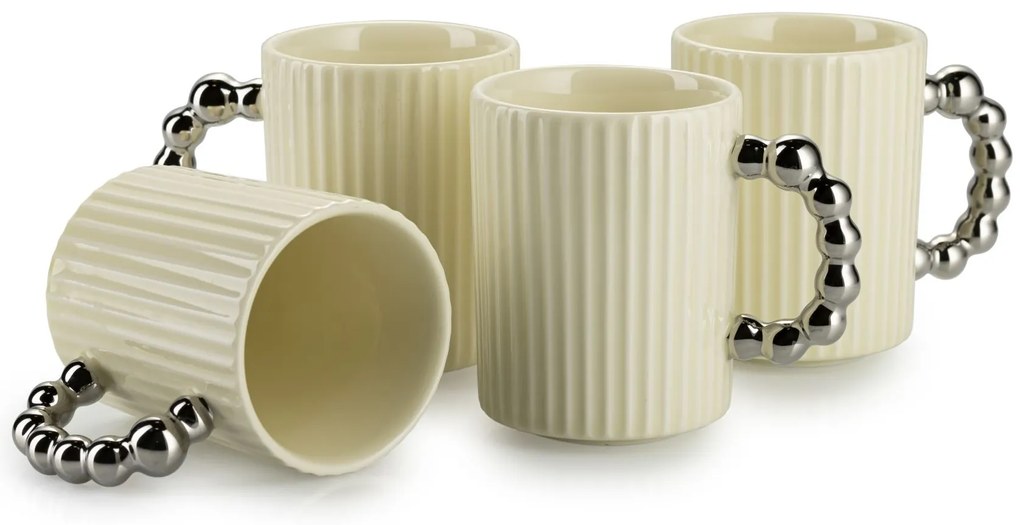 Čajový/kávový set Luca Silver Cream