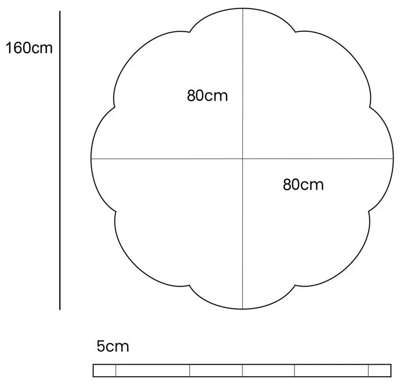 Svetloružová detská hracia podložka 160x160 cm – Meowbaby