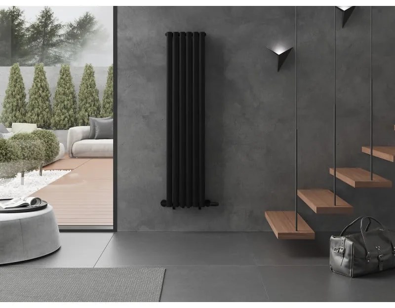 Mexen Dallas, vykurovacie teleso 1600 x 360 mm, 1039 W, čierna, W214-1600-360-00-70